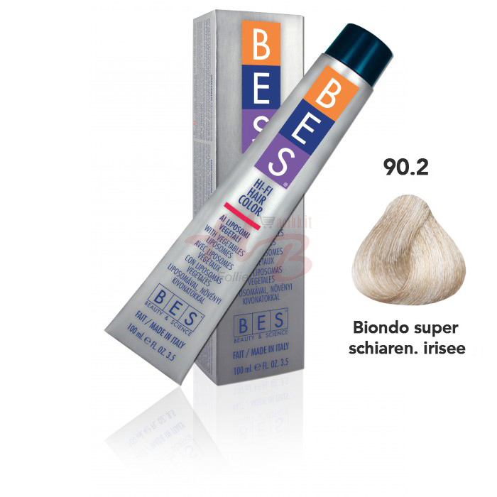 BES HIFI ML 100 90.2 BIONDO SUPERSCHIARENTE IRISEE – Aufheller Für Blonde Haare, 100 Ml – Professionelles Haarcoloration