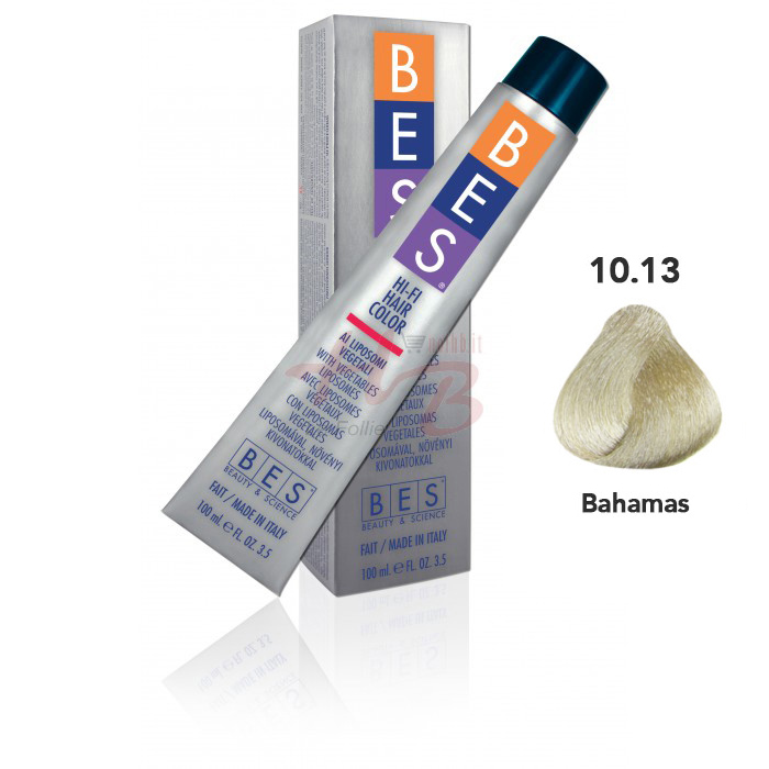 Bes Hi-Fi Hair Color Liposomi vegetali 10.13 BIONDO PLATINO CENERE DORATO - Tinta per capelli - 100ml 
