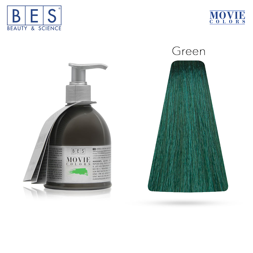 Bes Movie Colors GREEN - Colorazione diretta capelli - 250ML