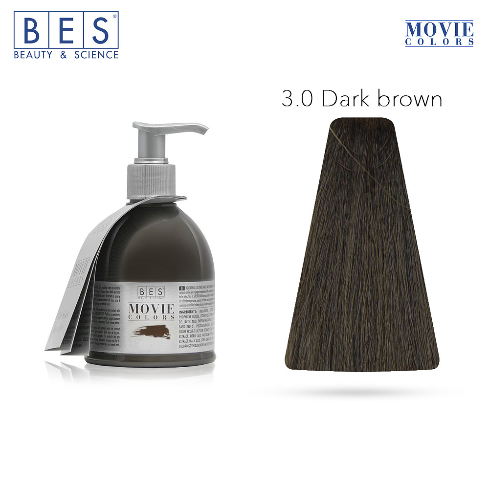 Bes Movie Colors DARK BROWN - Colorazione diretta capelli - 250ML