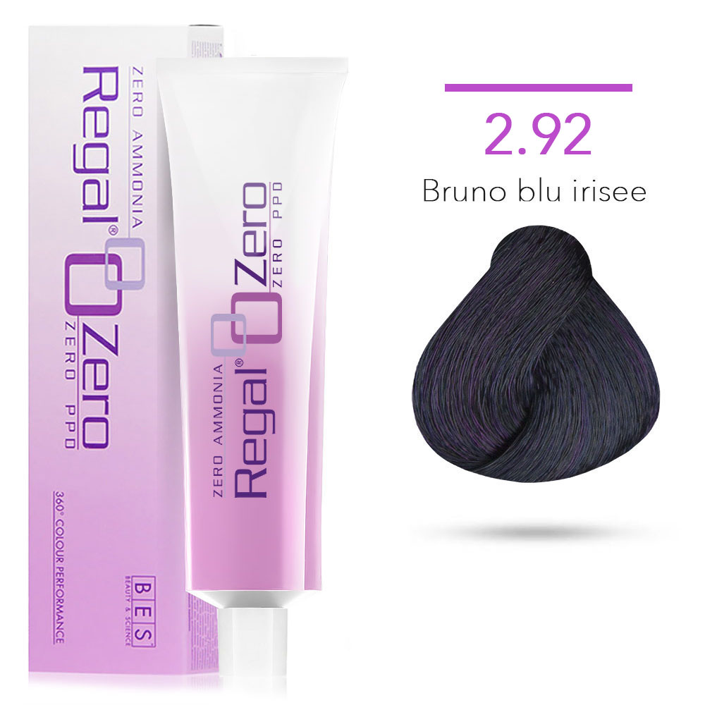Bes Regal Zero senza ammoniaca senza ppd 2.92 BRUNO BLU IRISEE - tinta per capelli - 100ml