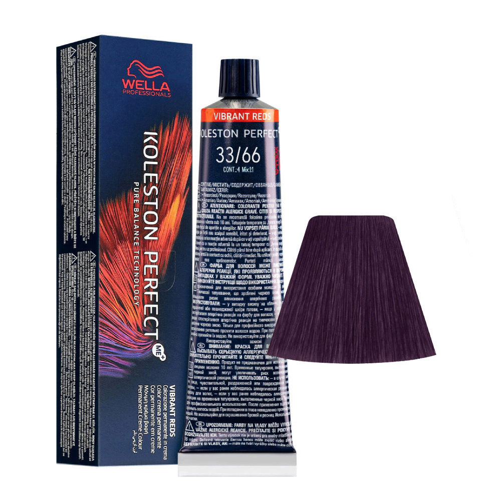 Wella Koleston Perfect Me+ Vibrant Reds - 33/66 Castano Scuro Intenso Violetto Intenso