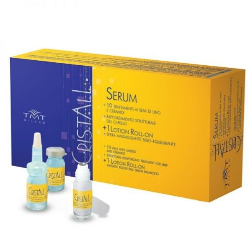 TMT Cristall Semi di Lino Siero Rinforzante e Rivitalizzante 10x10 ml + Roll-On