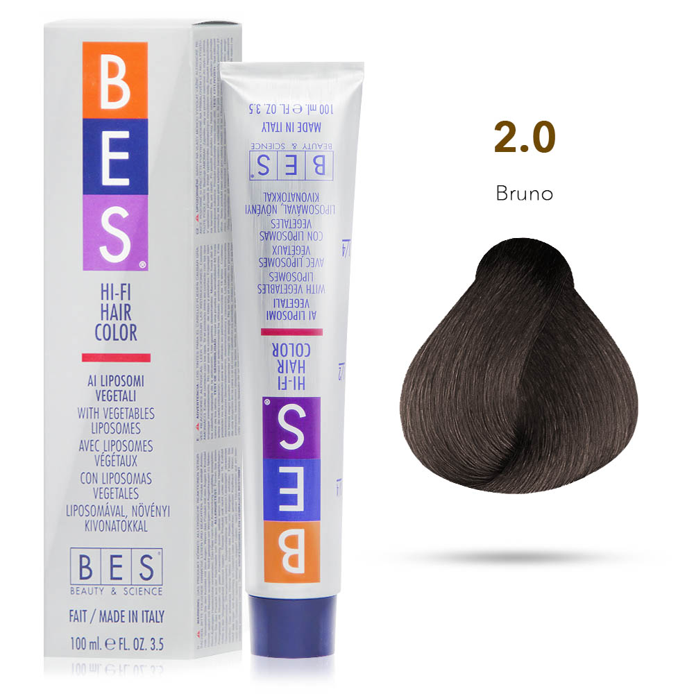 Bes Hi-Fi Hair Color Liposomi vegetali 2.0 BRUNO - Tinta per capelli - 100ml 
