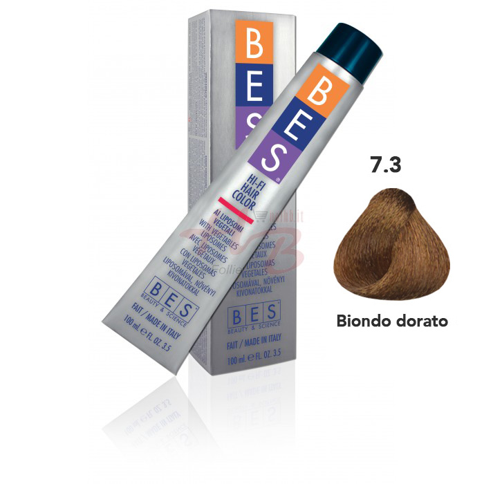 Bes Hi-Fi Hair Color Liposomi vegetali 7.3 BIONDO DORATO - Tinta per capelli - 100ml 