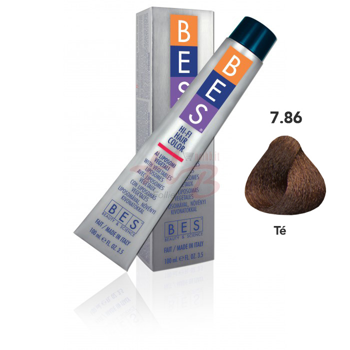 Bes Hi-Fi Hair Color Liposomi vegetali 7.86 BIONDO BEIGE ROSSO - Tinta per capelli - 100ml