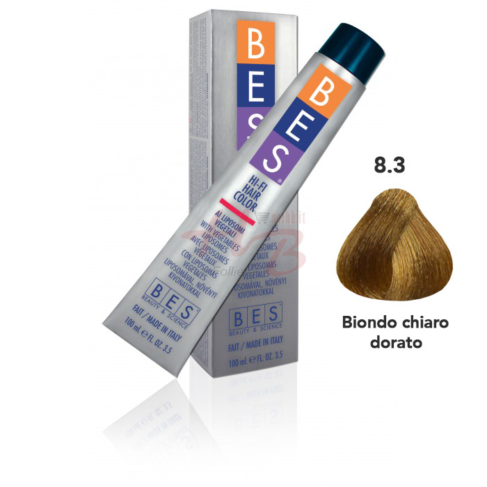 Bes Hi-Fi Hair Color Liposomi vegetali 8.3 BIONDO CHIARO DORATO - Tinta per capelli - 100ml 