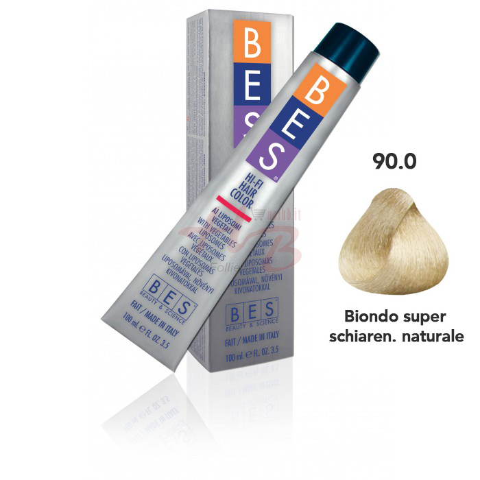Bes Hi-Fi Hair Color Liposomi vegetali 90.0 BIONDO SUPERSCHIARENTE NATURALE - Tinta per capelli - 100ml
