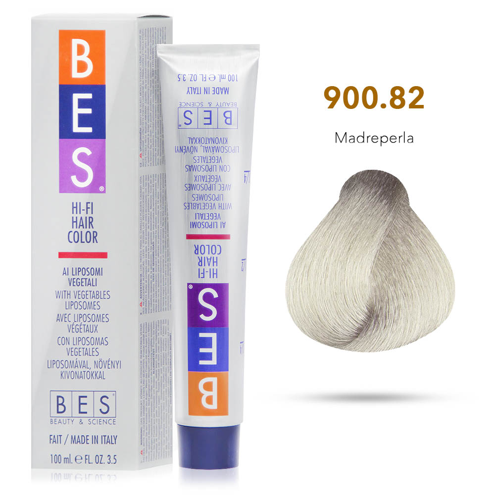 Bes Hi-Fi Hair Color Liposomi vegetali 900.82 BIONDO ULTRA SCHIARENTE BEIGE IRISEE - Tinta per capelli - 100ml 