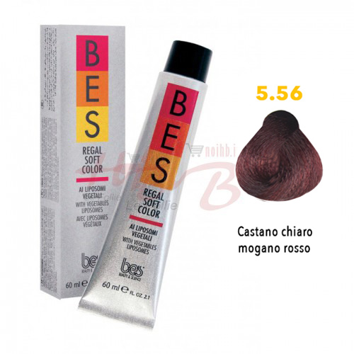 Tinta Riflessante tonalizzante Bes Regal Soft Color Liposomi Vegetali Senza ammoniaca 5.56 CASTANO CHIARO  MOGANO ROSSO 60ml