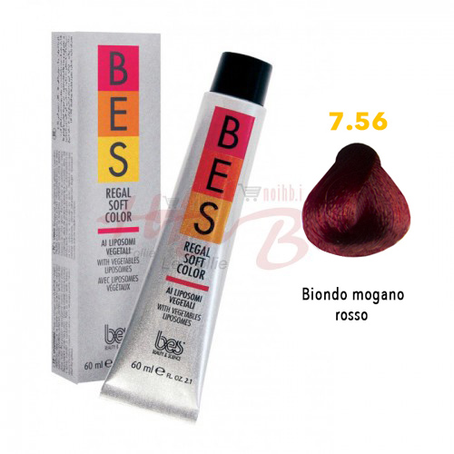 Tinta Riflessante tonalizzante Bes Regal Soft Color Liposomi Vegetali Senza ammoniaca 7.56 BIONDO  MOGANO ROSSO 60ml