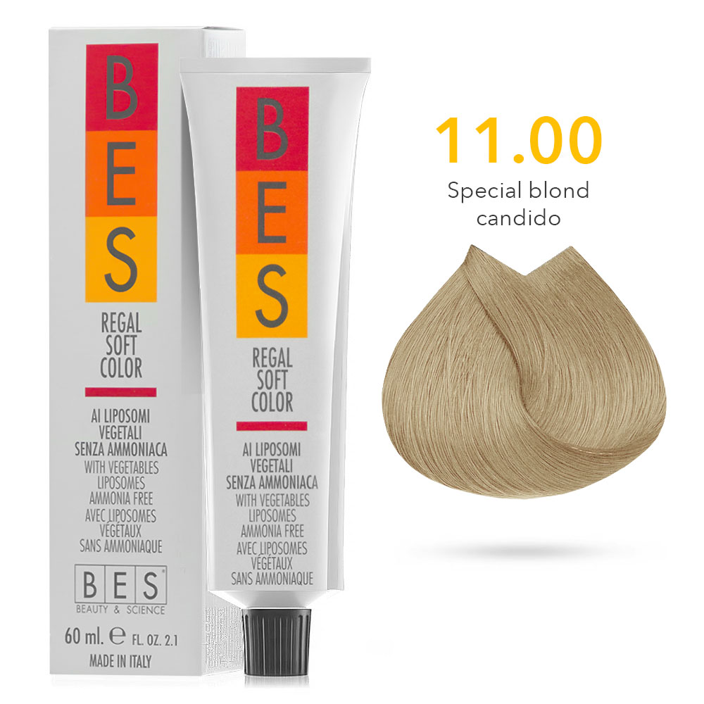 Tinta Riflessante tonalizzante Bes Regal Soft Color Liposomi Vegetali Senza ammoniaca 11.00 SPECIAL BLOND CANDIDO 60ml