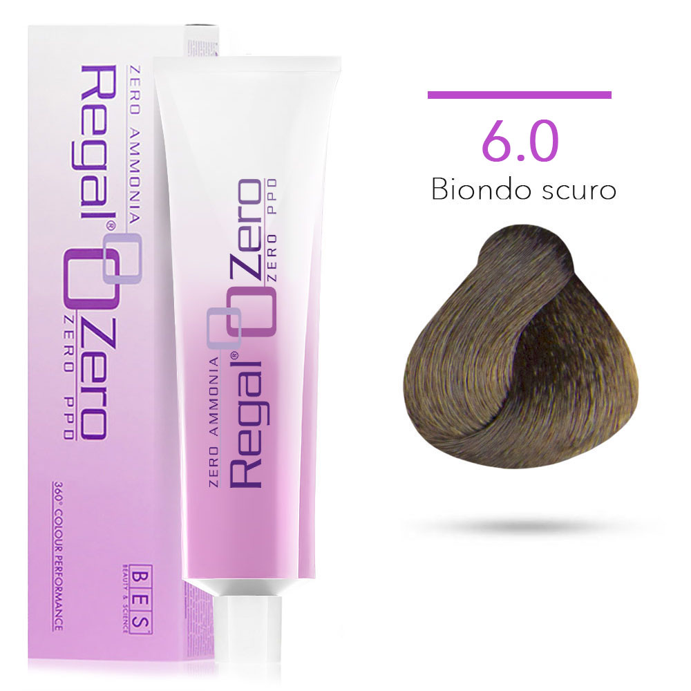 Bes Regal Zero senza ammoniaca senza ppd 6.0 BIONDO SCURO- tinta per capelli - 100ml
